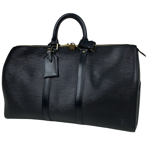 Louis Vuitton Keepall handbag business bag Epi leather Noir Black - Picture 1 of 6